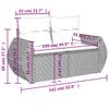 5 Piece Garden Sofa Set with Cushions Light Grey Poly Rattan