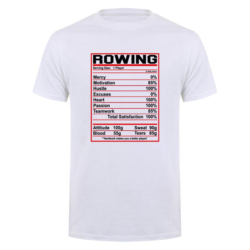 Rowing Nutrition Facts Funny Rower Crew Team Tshirt Sports Athlete Unisex T Shirts Da582