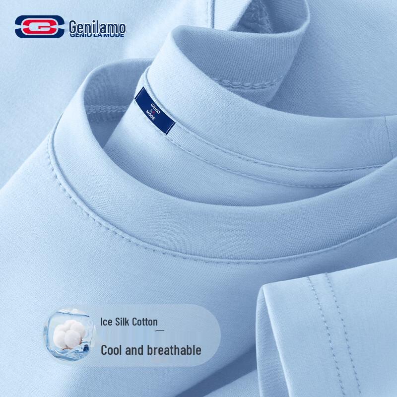 GENIOLAMODE Men s Ice Silk Cooling Short Sleeve T-Shirt L