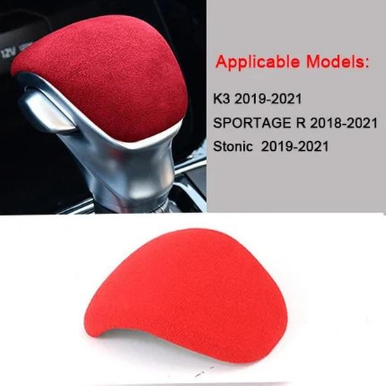 For Kia K3/ Sportage R /KX1 (2018-) Made of Super Suede Car Wrap Gear Shift Knob Trim Cover Boot Interior Tuning Accessories