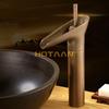 Rubinetto a Cascata Classico in Bronzo Antico per Lavabo a Foro Singolo Acqua Calda Fredda Rubinetto a Calice per Lavabo da Bagno YT-5039