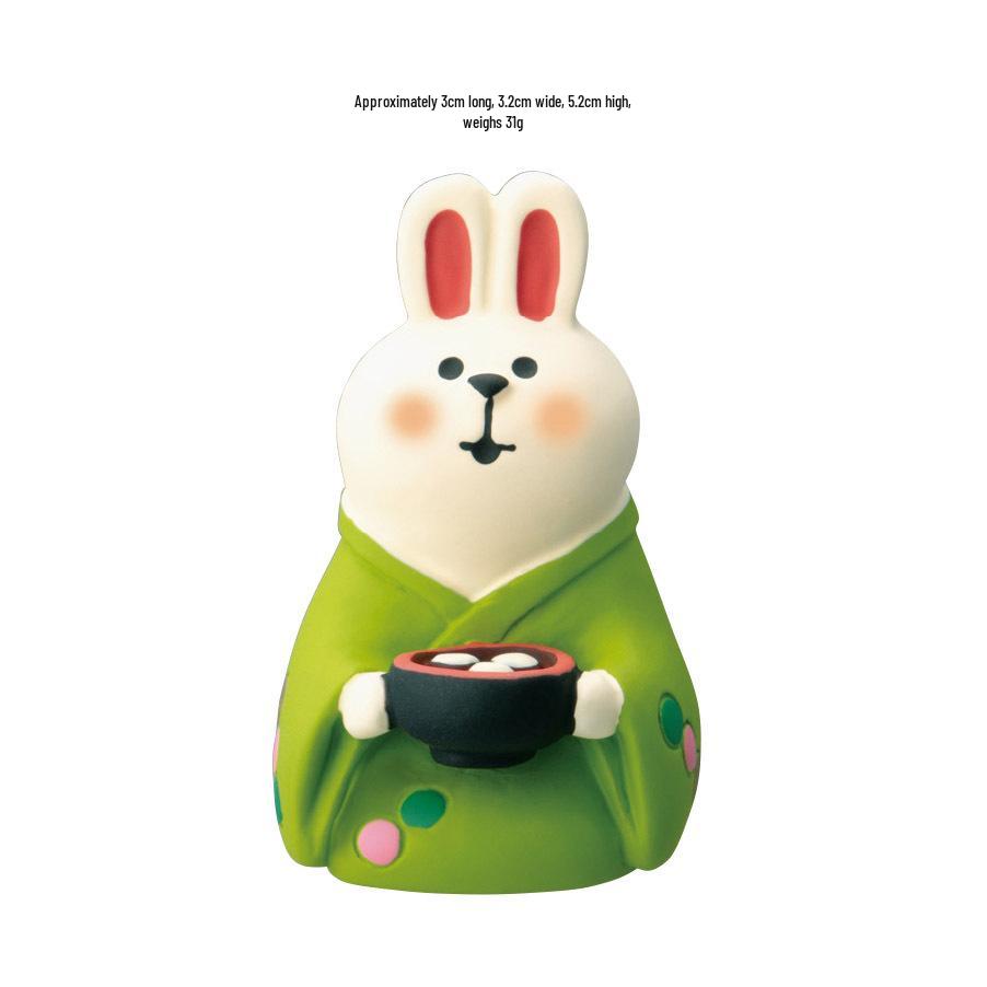 ZAKKA Japanese Cat & Rabbit Resin Ornament – Trendy DIY Decoration & Handmade Gift