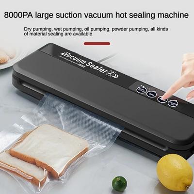Máquina de selagem a vácuo automática com trava automática mais longa, adequada para pequenas embalagens domésticas, sacos de armazenamento e preservação
