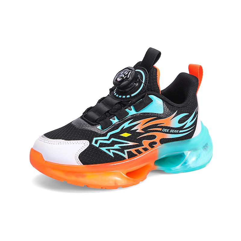2026 Kids' Rotating Buckle Sports Shoes: Non-Slip, Soft, Breathable for Big Boys