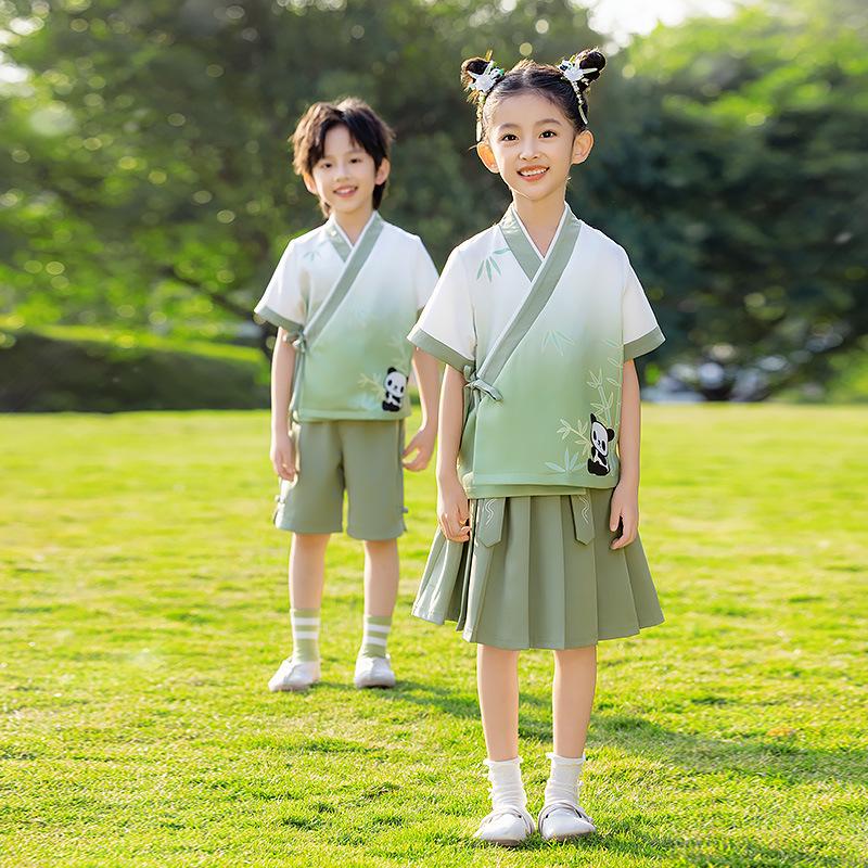 Chinesisches Hanfu-Kostüm im traditionellen Stil für Kindergartenaufführungen und Grundschulaufführungen
