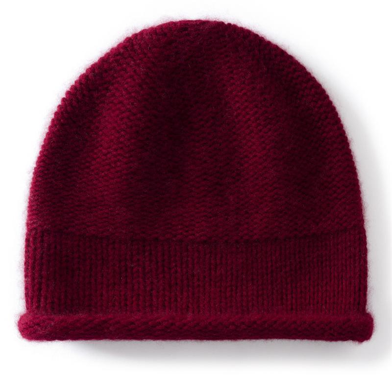 Cashmere men's and women's curling edge thickened lazy style retro fashion versatile autumn and winter new casual knitted hat