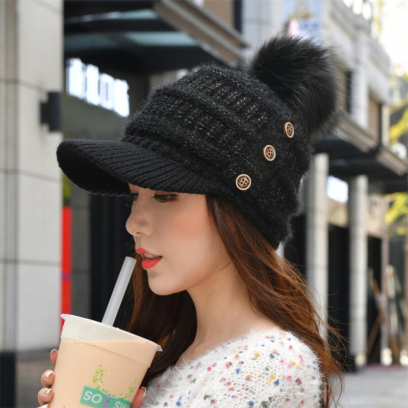 Knitted Hat Women Winter Hats for Women Ladies Beanie Girls Skullies CAPS Bonnet Femme SnapBack Warm Wool Hat