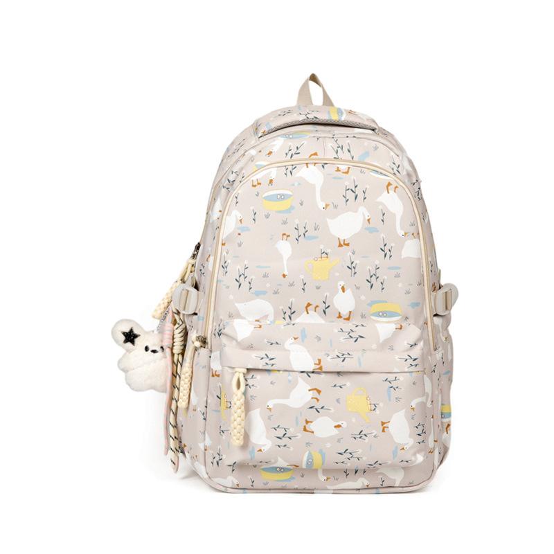 Schulranzen1011 neuer blumiger Mittelschüler Schulranzen hoher Wert Rucksack mit großem Fassungsvermögen Entlastungsrücken Small Fresh Freizeitrucksack