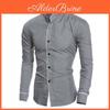 Premium Quality New Mens Casual Shirt Long Sleeve Slim Fit Solid Cotton Dress Shirts Tops