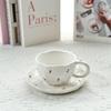 Shangqi Hand-Painted Ceramic Tulip Cup and Saucer Set