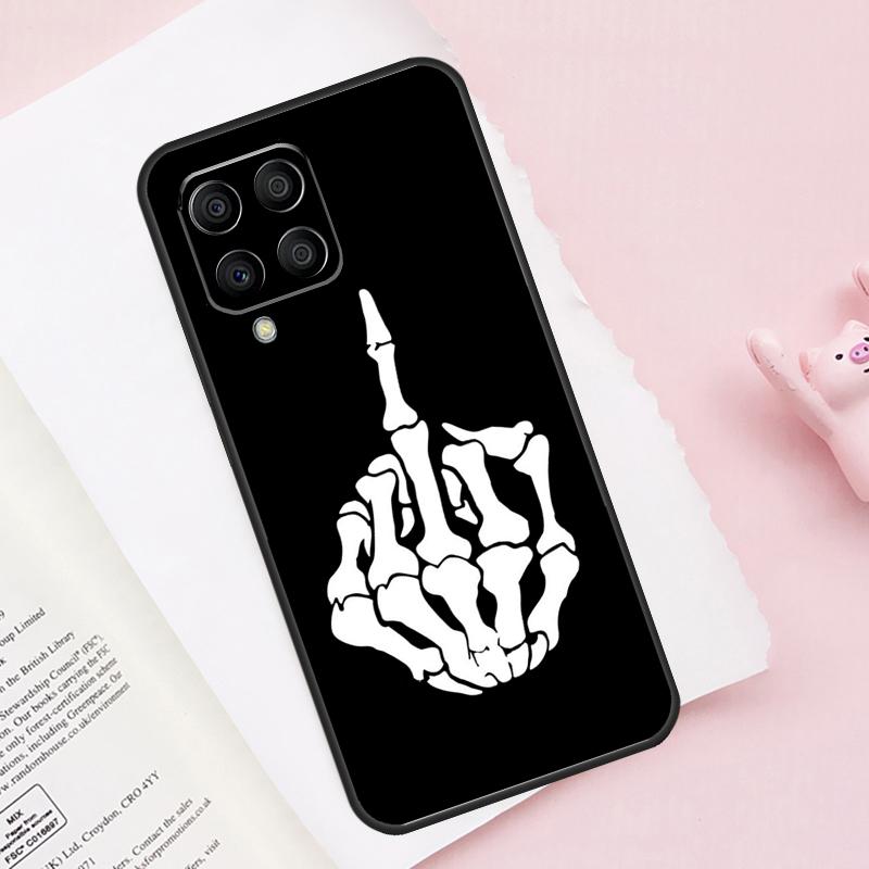 Skeleton Middle Finger Case For Samsung Galaxy M16 M36 M56 M21 M20 M23 M31 M11 M54 M14 M34 M13 M52 M32 M12 M15 M55