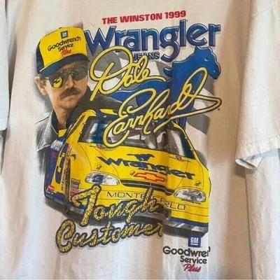 Vtg Dale! Earnhardt Wrangler Tough Customer NASCAR T-shirt Cotton 100% NH11455 Unisex T-Shirt