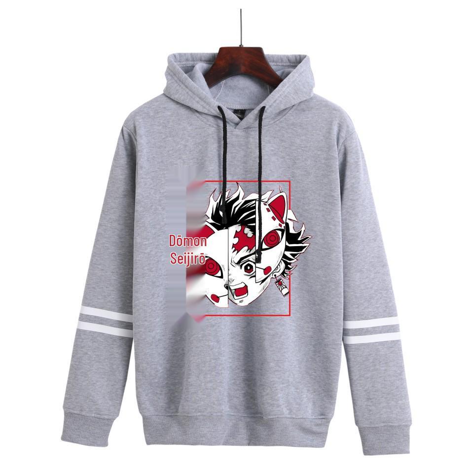 Trendy Autumn/Winter Demon Slayer Anime Unisex Double Pullover Hoodies