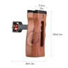 Adjustable Wooden Camera Cage Handle Left Right Side Hand Grip 1 4 Inch Screw  Style Mount with Cold Shoe Mount Mini