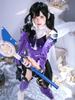 Miccostumes Erwachsenes Magical Girl Anime Spiel Ärmelloser Body und Trikot Outfit Niedliches und Moe Cosplay Kostüm für und Foto Lila Damen Set,