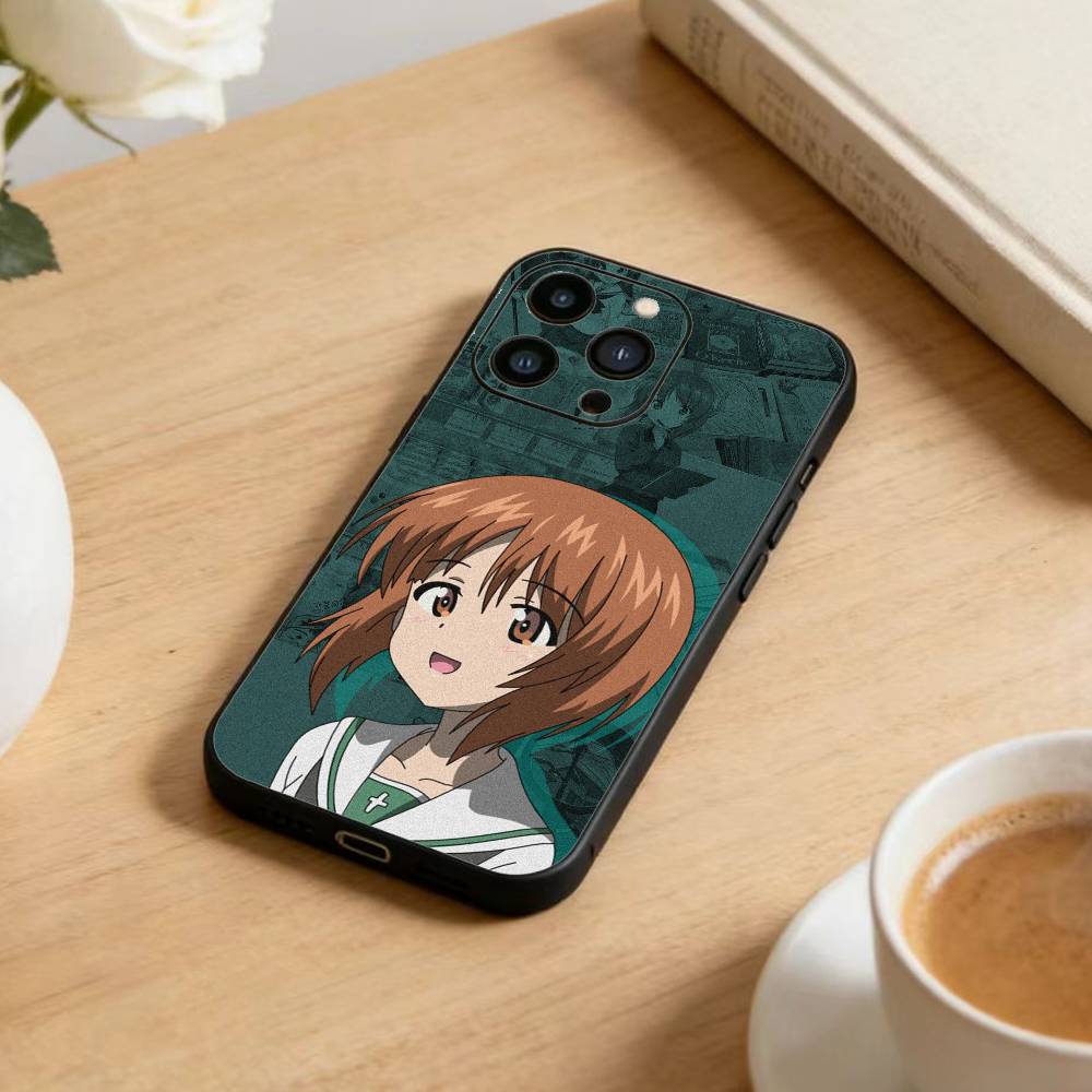 

G-GIRLS F-Und P-PANZER Phone Case For iPhone17,16,15,14,13,12 Plus,Max Soft Silicone Black Cover iPhone16e