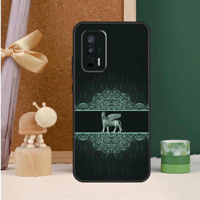 Assyrian Lamassu Winged Bull Case For Xiaomi 15 14 Ultra 15T 13T 14T 17 Pro Max POCO F8 Ultra F7 F6 F5 X5 X6 X7 Pro Cover