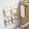 Waterproof Transparent Strong Load Bearing Space-saving Slippers Rack Wall Mounted Punch-free Drain Shoes Shelf Washroom Supplies