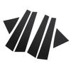 6pcs Window Pillar Post Trim Anti Scratch Glossy Black B Pillar Cover Sticker Replacement for Kia