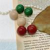 French Enamel Drop Glaze Temperament Earrings Women'S Light Luxury Niche High-End Stud Earrings French Retro Elegant Versatile Earrings