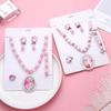 4pcs/set Children Jewelry Ring Necklace Earrings Bracelet Photography Props for Girls