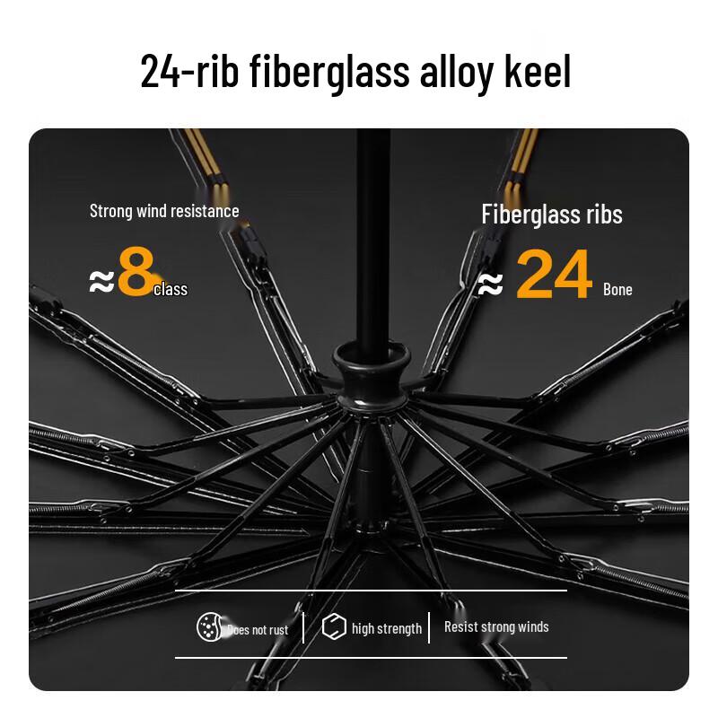 Tianwei Large Automatic 24-Rib Windproof UV Umbrella