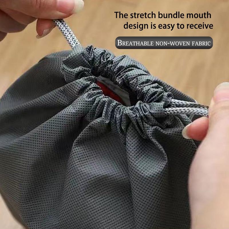 5pcs Shoes Storage Bag Nonwoven Travel Portable Shoes Bag Drawstring Dust Large Capacity Garment Classification Hanging Bags