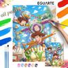 Oil Painting DIY Digital Painting Cartoon Characters Toy Adventure Wall Art for the Living Room or Entryway.