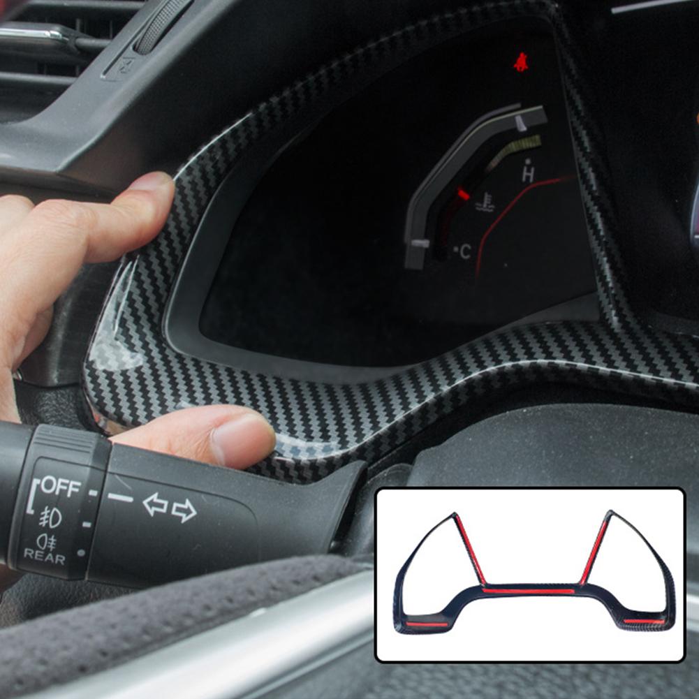 Inel Decorativ Cadru Bord Mașină pentru Honda Civic 10th 2016-2018 Fibră de Carbon