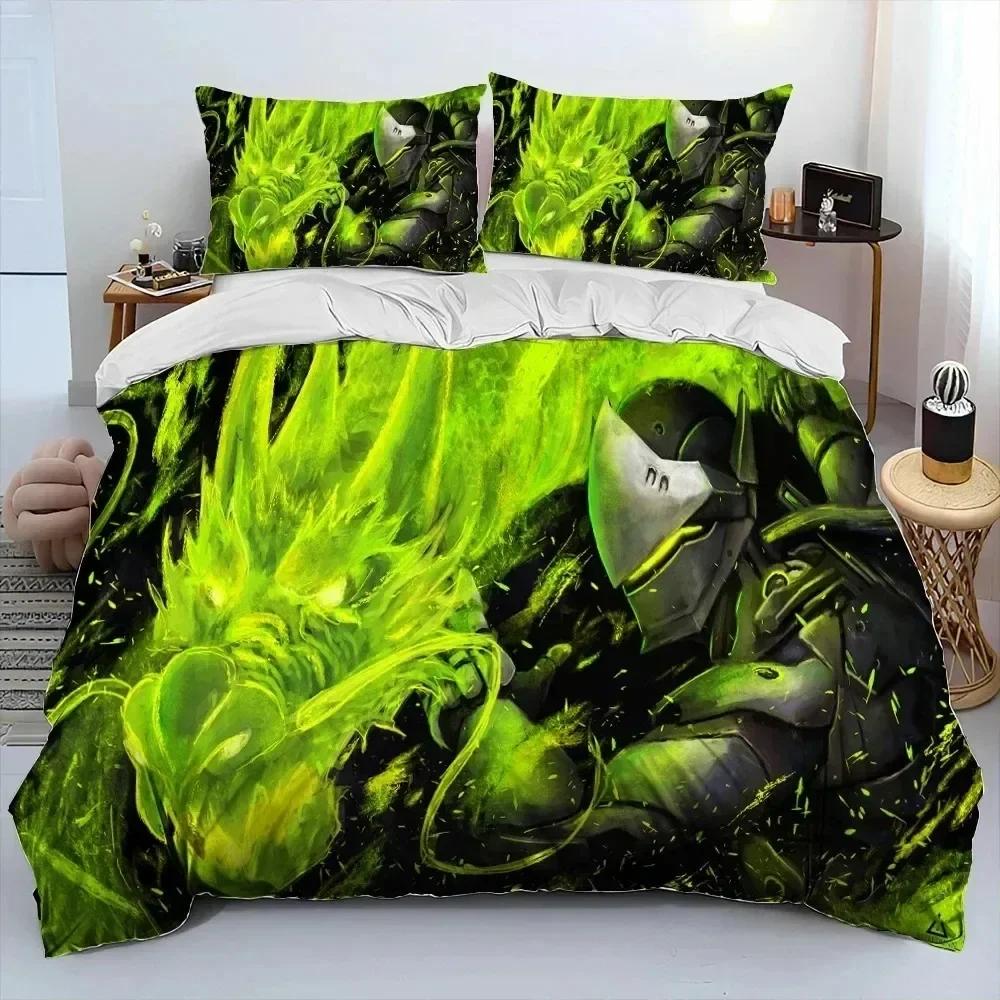 New 3D Print Ow Overwatch Game Dva Comfortable Duvet Quilt Cover Pillowcase Bedding Set Children Bedroom Decoration Home Textile