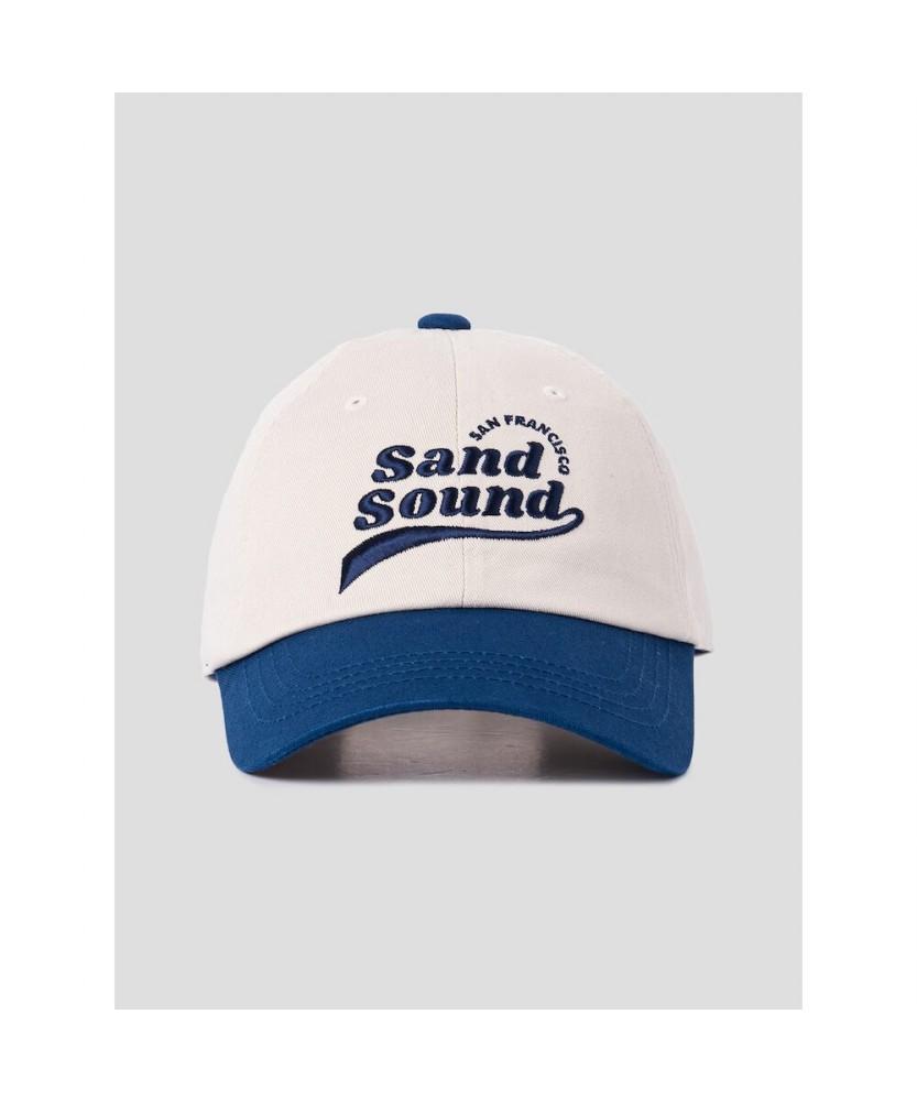 Saendeusaundeu (Unisex) Big Wave Logo Cap Blue & Ivory