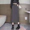 2023 High-Waist Gray A-Line Skirt for Plus Size Women