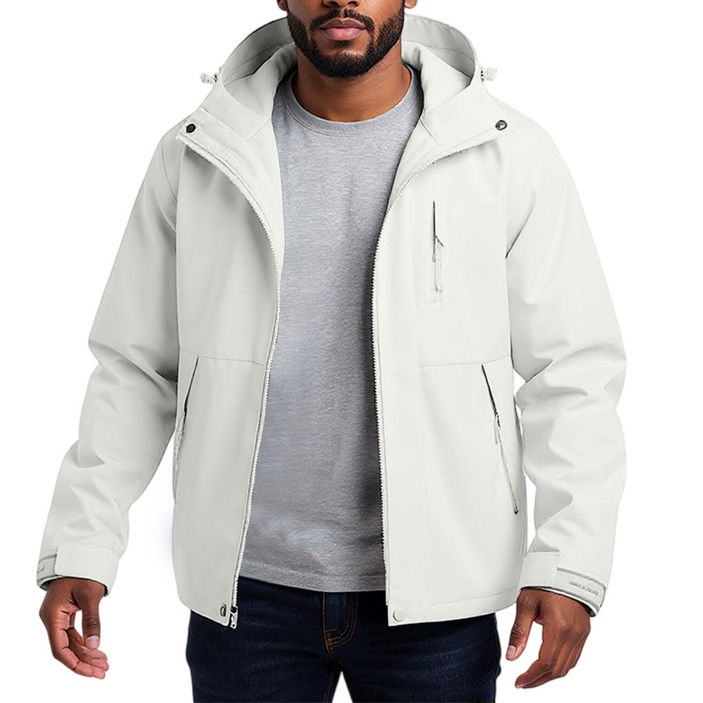 Men'S Loose Half Zipper Hooded Sweatshirt And Submachine Jacket