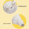 Bear Night Light 3 Levels Cute Bear USB Rechargeable Silicone Decoration Girls Night Light For Nursery Nightstand Bedside Home