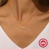 Fashion Trend Sterling Silver Wind S925 Sterling Silver Water Drop Zircon Combination Forms A Whirlpool Wave Shape Necklace