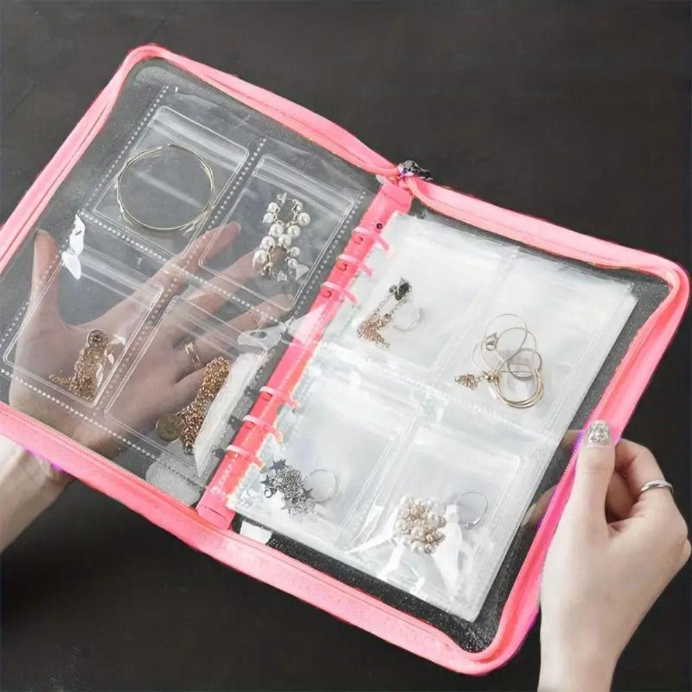 Loose-leaf Ornament Sealed Bag Large-Capacity Zipper Pouch Jewelry Storage Booklet Jewelry