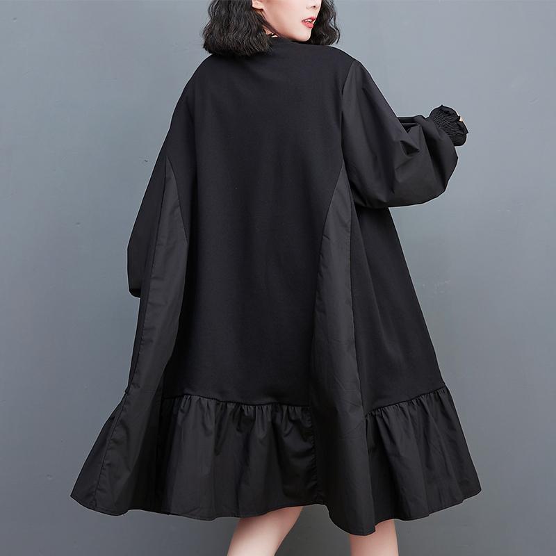 Long Sleeve Plus Size Vintage New In Dresses for Women Casual Loose Midi Spring Autumn Dress