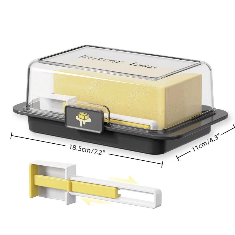 Tereyağı Peynir Saklama Kutusu Kapaklı ve Bıçaklı Tereyağı Kesici Kutu Buzdolabı için Tezgah Üstü Tereyağı Saklama Kabı Mutfak
