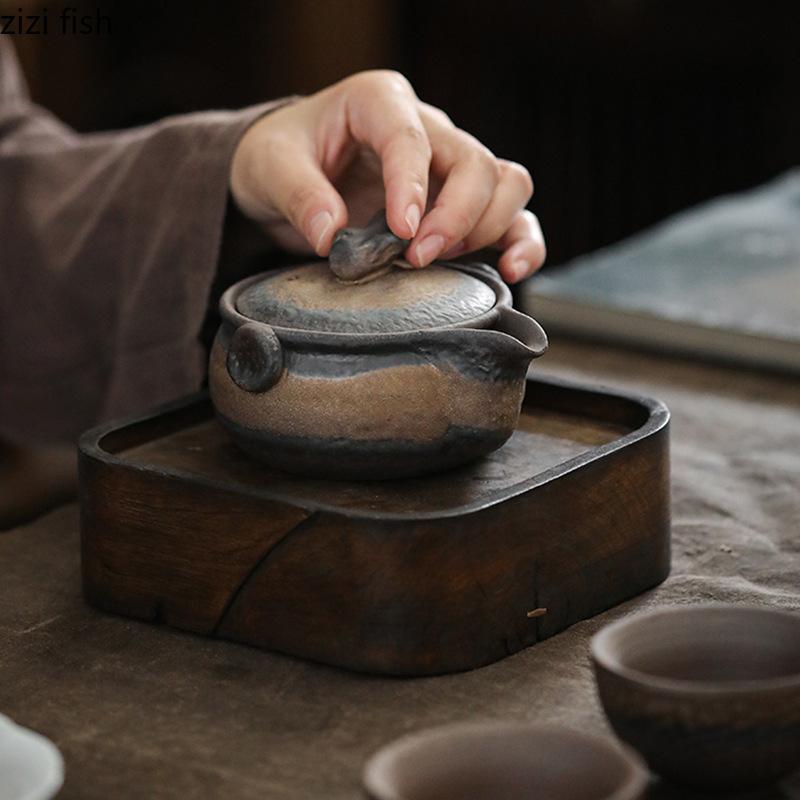 Vintage Ceramic Teapot Hand Held Teapot Single Pot Tea Infuser Filter Pot Afternoon Tea Brewing Utensils Teas Making Tools