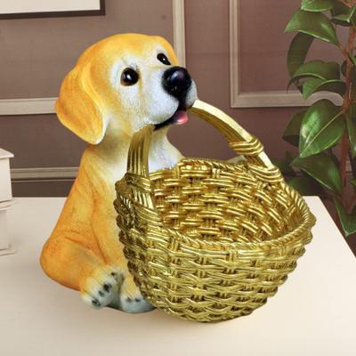 Puppy Key Tray Resin Mini Storage Basket Dog Ornament Storage Bowl Key Holder