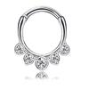 8 Pcs 316L Stainless Steel Septum Nose Rings With CZ Cartilage Tragus Helix Daith Hoop Earrings Piercing Jewelry