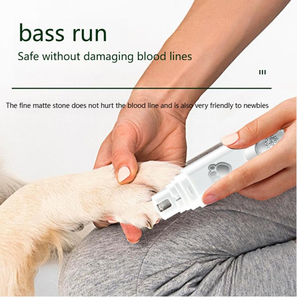 2-Speed 3-Mode Portable Electric Pet Nail Grinder, USB Rechargeable Cat Dog Claw Trimmer for Small Medium Large Pets