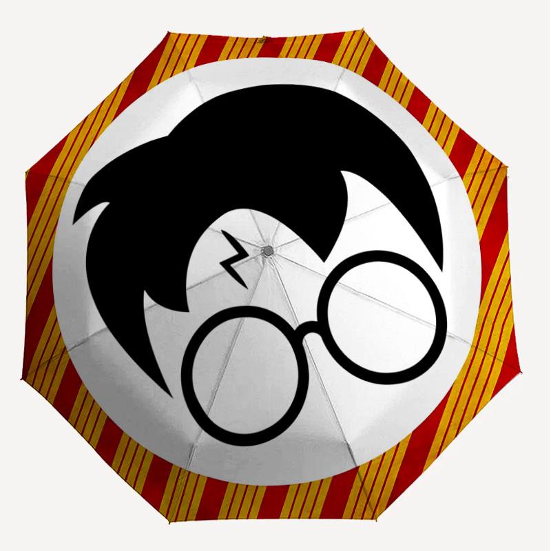 1PC Harry Potter Glasses Umbrella-8-Rib Reinforced, Automatic Open, Lightweight & Durable, Cute Fashion Accessory for Outdoor, D2710
