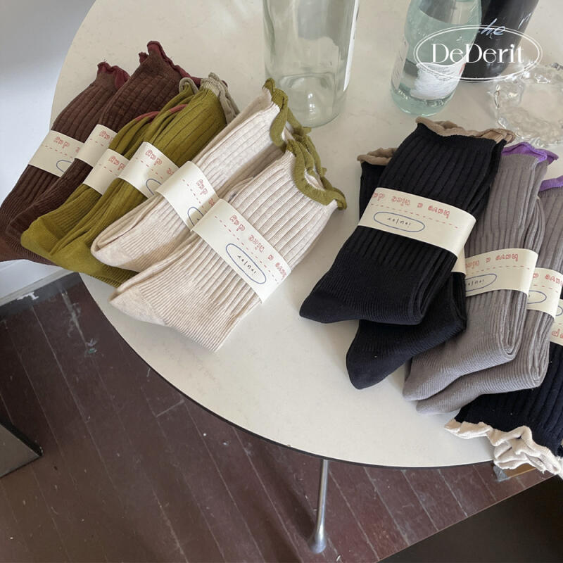 3-pack mixed four-season women s fashion pretty socks 6. Black