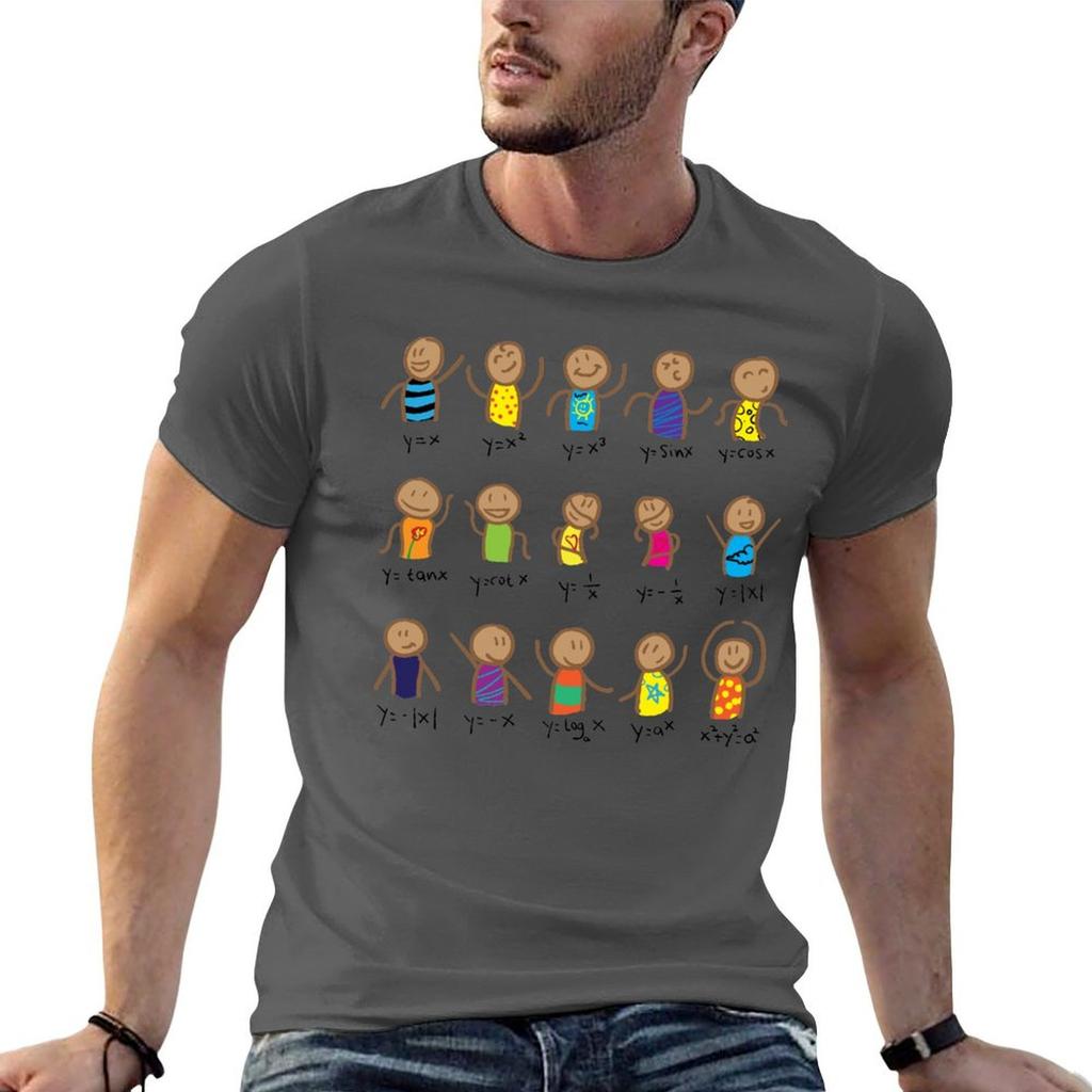 Cute Algebra Dance Math Equation Figures Art Gift Tshirt Soft Casual Short Sleeve Cotton Tee