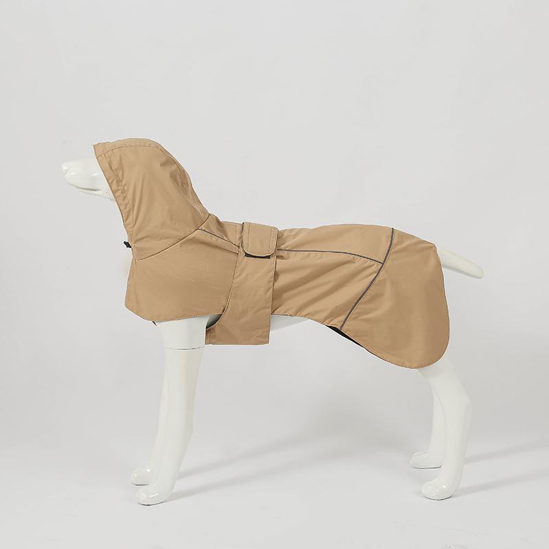 

Дождевики для собак 1 шт., для кошек и собак, ветро- и водонепроницаемые, двухслойные, с капюшоном, дождевик, пончо для улицы, товары для животных XS хаки
