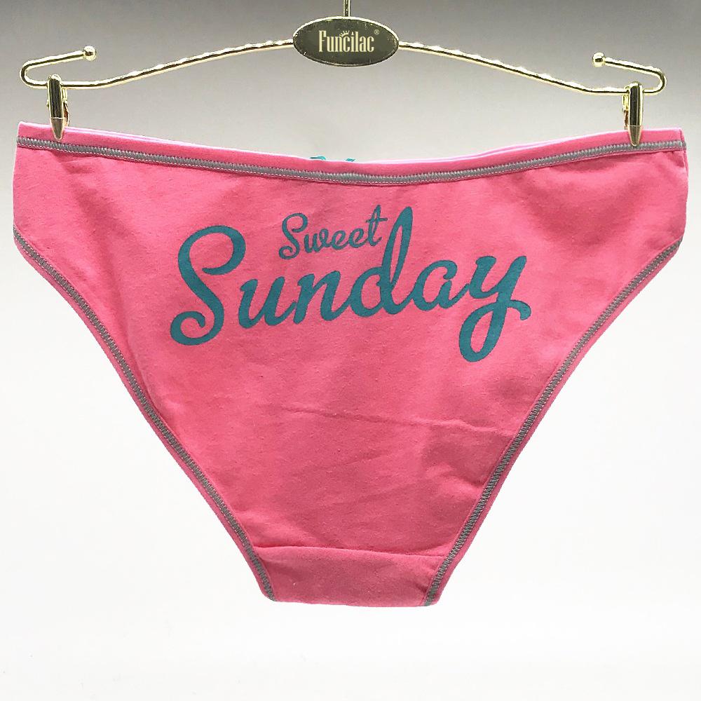 7 Pcs Underwear Cotton Every Weekdays Sexy Ladies Panties Knickers Briefs Lingerie for Women