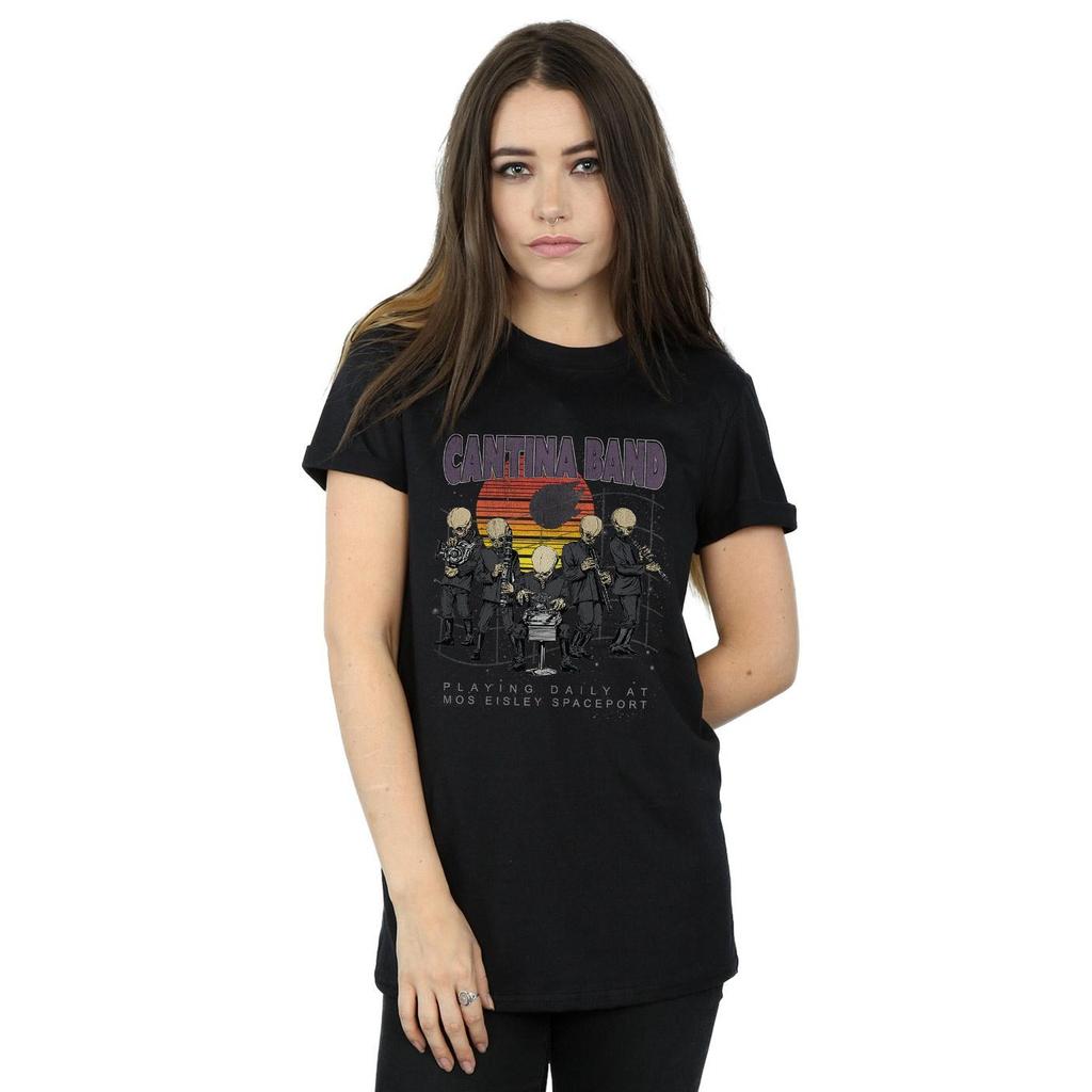 Star Wars Womens/Ladies Cantina Spaceport Cotton Boyfriend T-Shirt