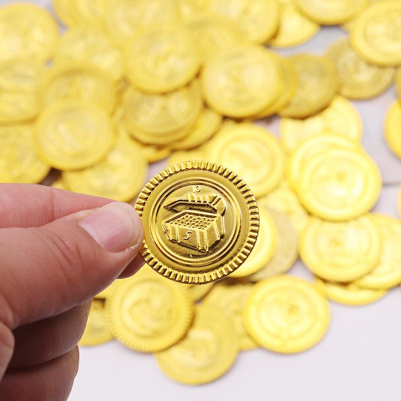 34mm Pirate Gold Coin Props – Event Treasure Toy Set for Kids