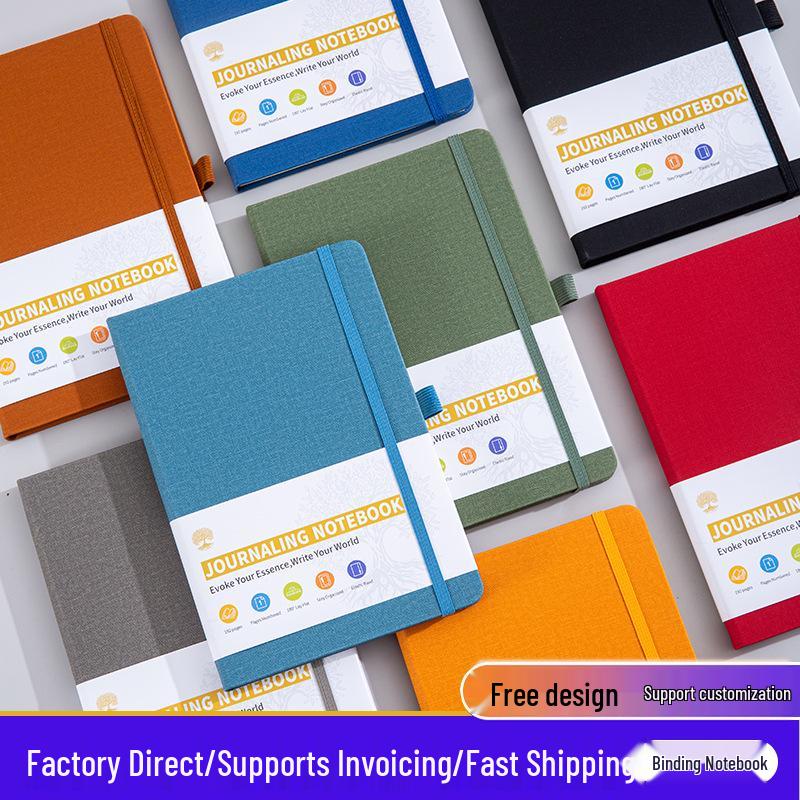 A5 Custom Logo Notebook: Sleek Blank Book for Students or Business Use